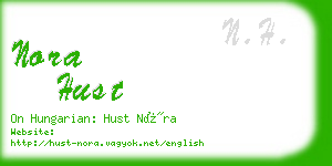 nora hust business card